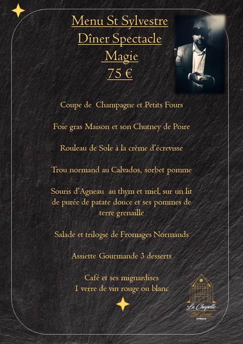 Soirée 31 Décembre 2021 Diner Spectacle de Magie